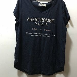 navy blue a&f tee